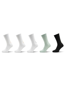 Комплект 5 чифта дълги чорапи мъжки Jack&Jones Jacbora 12256225 Бял