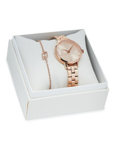 Комплект часовник и гривна Liu Jo Couple Plus TLJ2041 Позлатено с розово злато