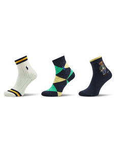 Комплект 3 чифта дълги чорапи детски Polo Ralph Lauren