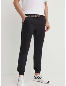 Памучен панталон Picture Tohola в черно с кройка тип карго MJS067