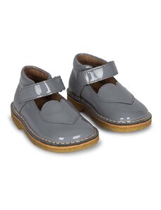 Детски половинки обувки от кожа Konges Sløjd в синьо