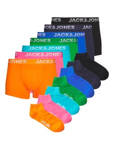 JACK & JONES Боксерки 'COLE' синьо / нейви синьо / лазурно синьо / зелено / тъмнооранжево / питая / черно