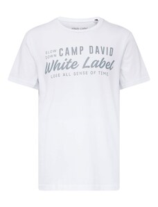 CAMP DAVID Тениска сиво / таупе сиво / бяло