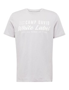 CAMP DAVID Тениска светлосиво / бяло