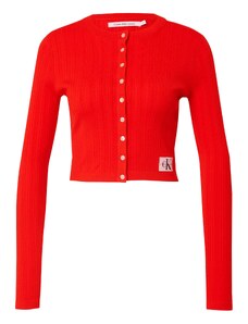 Calvin Klein Jeans Плетена жилетка червено / черно / бяло