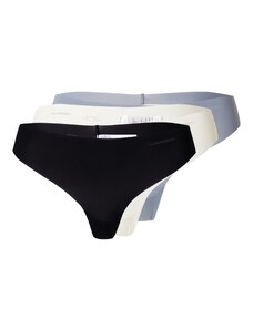 Calvin Klein Underwear Стринг 'Invisibles' сиво / черно / бяло