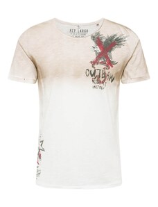 Key Largo Тениска 'ARIZONA' кремаво / цвят "пясък" / червено / черно