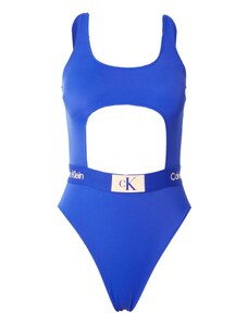 Calvin Klein Swimwear Бански костюм бежово / синьо