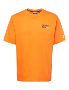 Superdry Тениска тъмнолилаво / оранжево / бяло