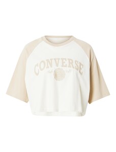 CONVERSE Тениска 'CHUCK' тъмнобежово / естествено бяло