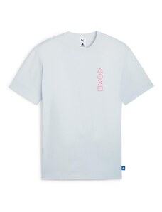 PUMA Тениска 'PUMA X PLAYSTATION' синьо / светлорозово / сребърно / бяло