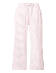 Lindex Панталон пижама пастелно розово / бяло