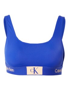 Calvin Klein Swimwear Горнище на бански кремаво / кралско синьо