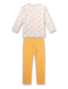 SANETTA Комплект пижама светлобежово / цвят "пясък" / къри / светлочервено