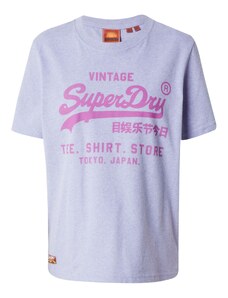 Superdry Тениска 'HERITAGE' лилав меланж / розово