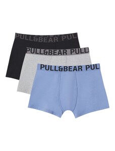 Pull&Bear Боксерки светлосиньо / сиво / черно