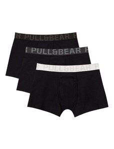 Pull&Bear Боксерки сиво / тъмносиво / черно / бяло