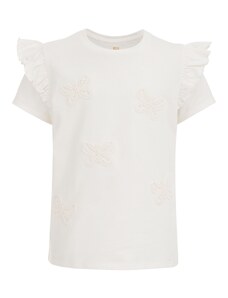 WE Fashion Тениска слонова кост / мръсно бяло