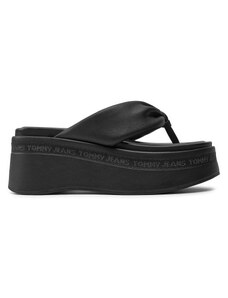 Джапанки Tommy Jeans Tjw Wedge Sandal EN0EN02457 Черен