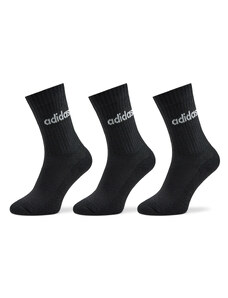 Дълги чорапи unisex adidas Linear Crew Cushioned Socks 3 Pairs IC1301 black/white
