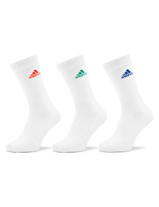 Дълги чорапи unisex adidas Cushioned Crew Socks 3 Pairs IC1314 white/solar red/lucid blue/court green