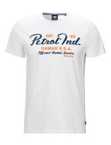 Petrol Industries Тениска 'Bonfire' нейви синьо / индиго / оранжево / бяло