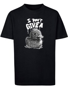 Mister Tee Тениска 'I Don't Give A' сиво / черно / бяло