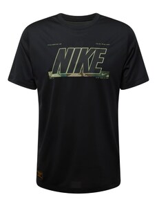 NIKE Функционална тениска кафяво / зелено / черно / бяло