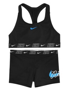 Nike Swim Спортна плажна мода лазурно синьо / черно / бяло