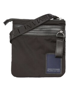 ARMANI EXCHANGE Чанта за през рамо тип преметка синьо / черно
