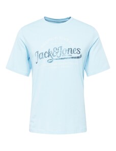 JACK & JONES Тениска 'LOUIE' светлосиньо / тъмносиньо / бяло