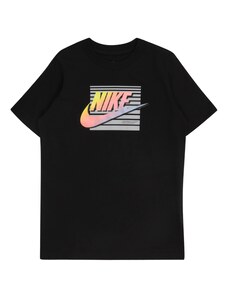 Nike Sportswear Тениска 'FUTURA RETRO' гълъбово синьо / жълто / сьомга / черно