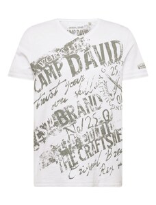 CAMP DAVID Тениска графитено сиво / бяло