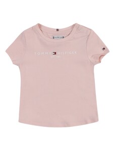 TOMMY HILFIGER Тениска 'Essential' синьо / пепел от рози / тъмночервено / бяло