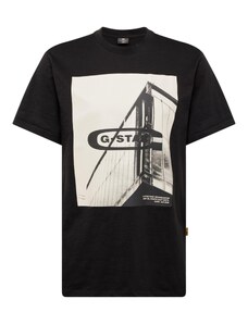 G-Star RAW Тениска екрю / черно
