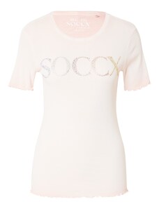 Soccx Тениска 'HO:LLY' синьо / злато / оранжево / сребърно