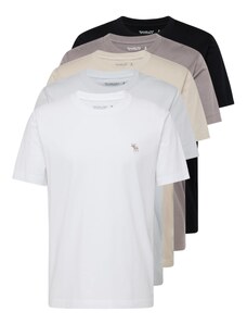 Abercrombie & Fitch Тениска бежово / таупе сиво / светлосиво / черно / бяло