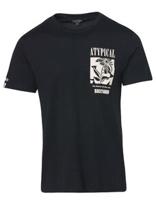 KOROSHI Тениска черно / бял памук