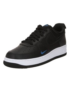 Nike Sportswear Ниски маратонки 'Air Force 1 '07'' синя тинтява / черно