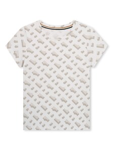 BOSS Kidswear Тениска сиво-кафяво / сиво-бежово / бяло