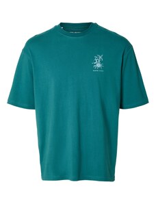 SELECTED HOMME Тениска 'CORBY' петрол / пастелно зелено