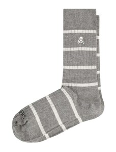 Scalpers Къси чорапи сив меланж / бяло