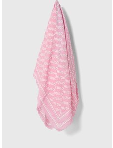 Тънък шал HUGO в розово с десен 50513789