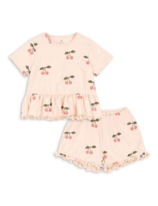 Детска пижама Konges Sløjd в розово с десен