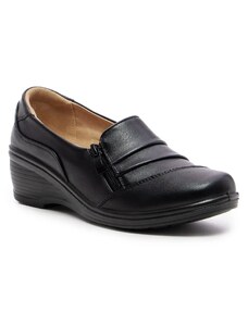 Obuvnazona Черни дамски обувки на ниска платформа 6831-1