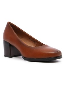Obuvnazona Кафяви дамски обувки на ток YCC-103 brown