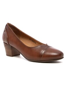Obuvnazona Кафяви дамски обувки на нисък ток YCC-17 brown