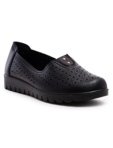 Obuvnazona Черни дамски равни обувки с ластик HYZ-105 black