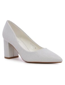 Obuvnazona Бели дамски обувки на ток LL313 white