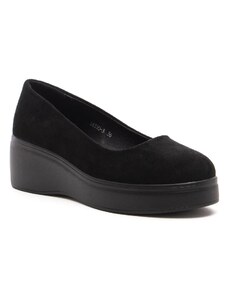 Obuvnazona Черни дамски обувки на дебела подметка A4350-3